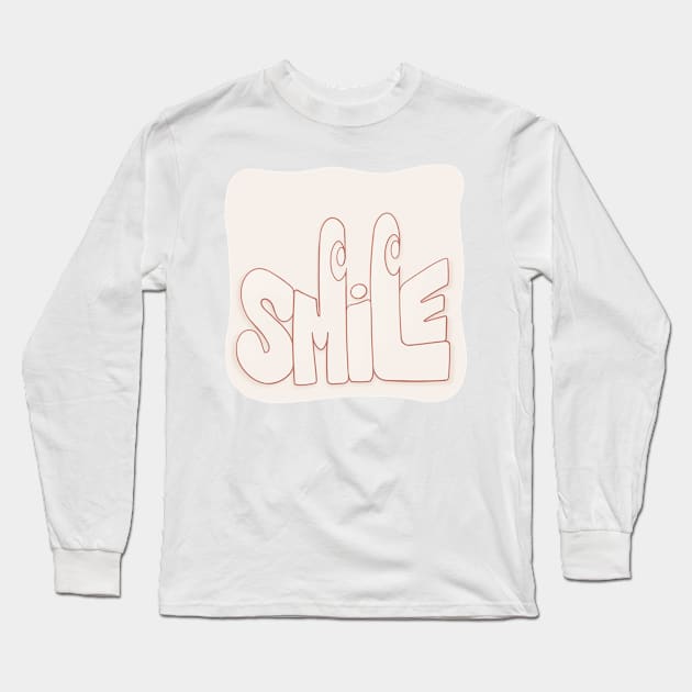 Thin Orange Smile Long Sleeve T-Shirt by mongdrawings